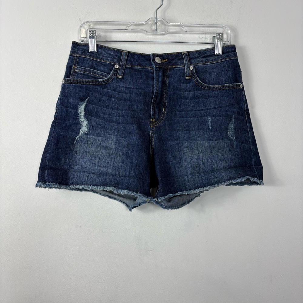 Just Black Denim Shorts Womens 27 Dark Wash Mid Rise Classic Jean Shorts